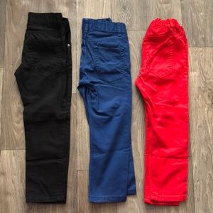 H&M BOYS 3-4Y Lot of 3 Snap Button Pants